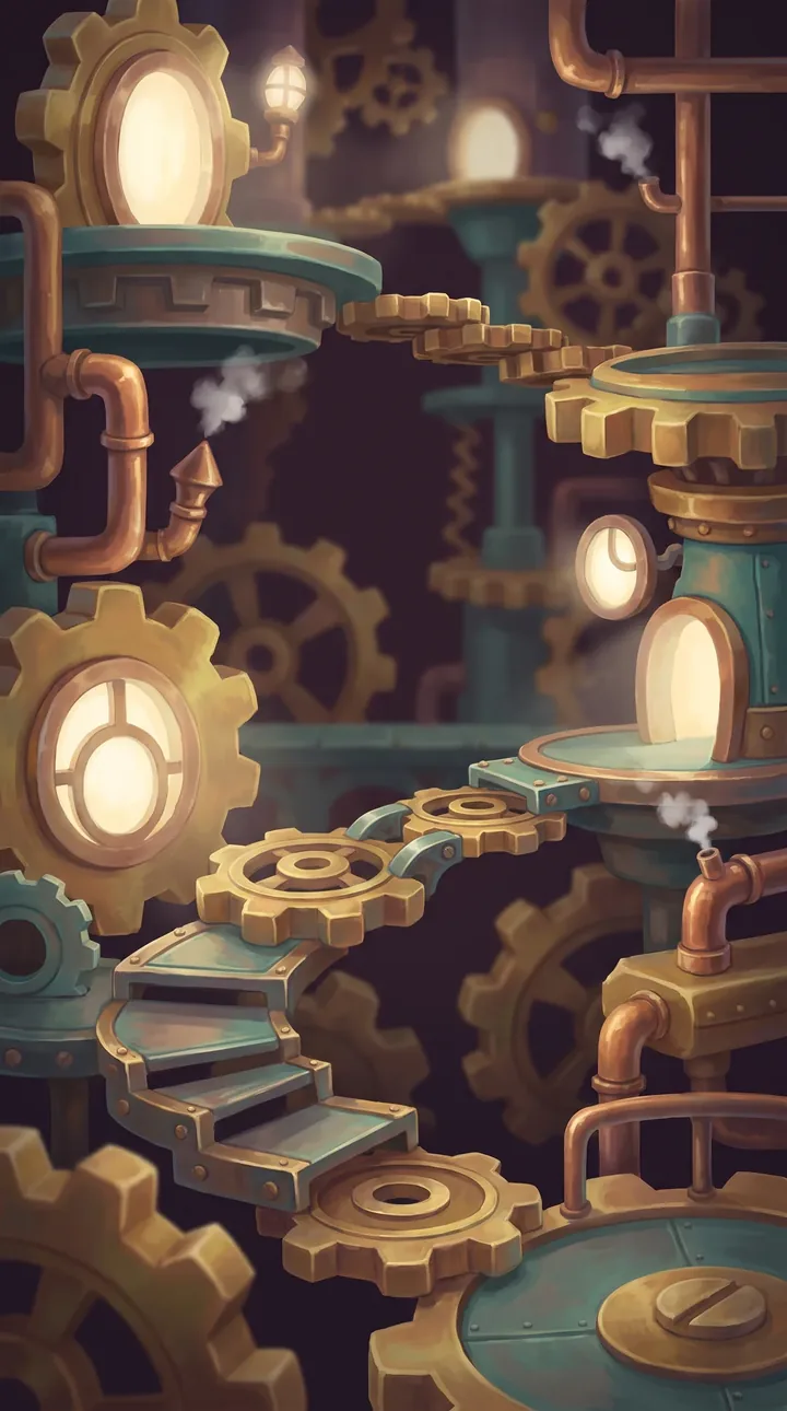The Clockwork Workshop: brass gears and steam